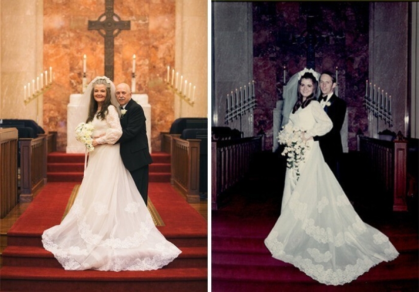 La pareja ganó el Internet con una sesión de fotos de los 50 años de aniversario de boda
