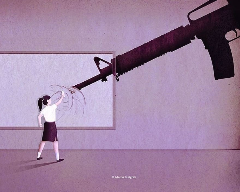 La triste verdad acerca de la vida moderna: 20 provocativa ilustraciones de Marco Melgrati