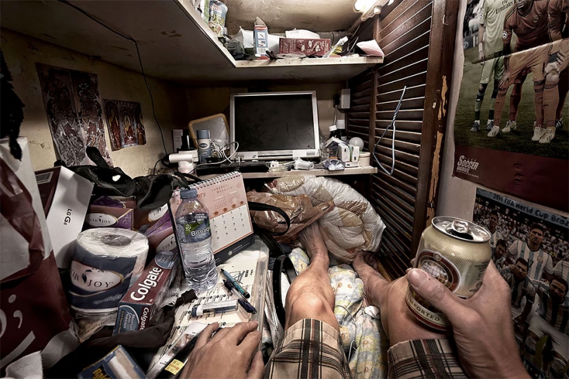 La vida en un cuadro: en el interior de Hong Kong pequeños apartamentos