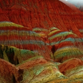 Landscape Danxia — colored mountains of China