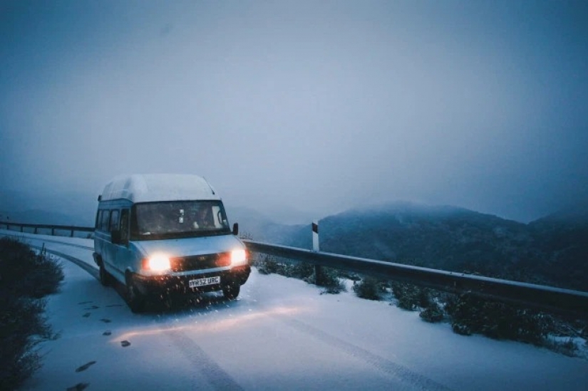 Life on wheels: a couple from Cornwall turned a cheap minivan into a cozy home and travels around the world in it