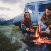 Life on wheels: a couple from Cornwall turned a cheap minivan into a cozy home and travels around the world in it