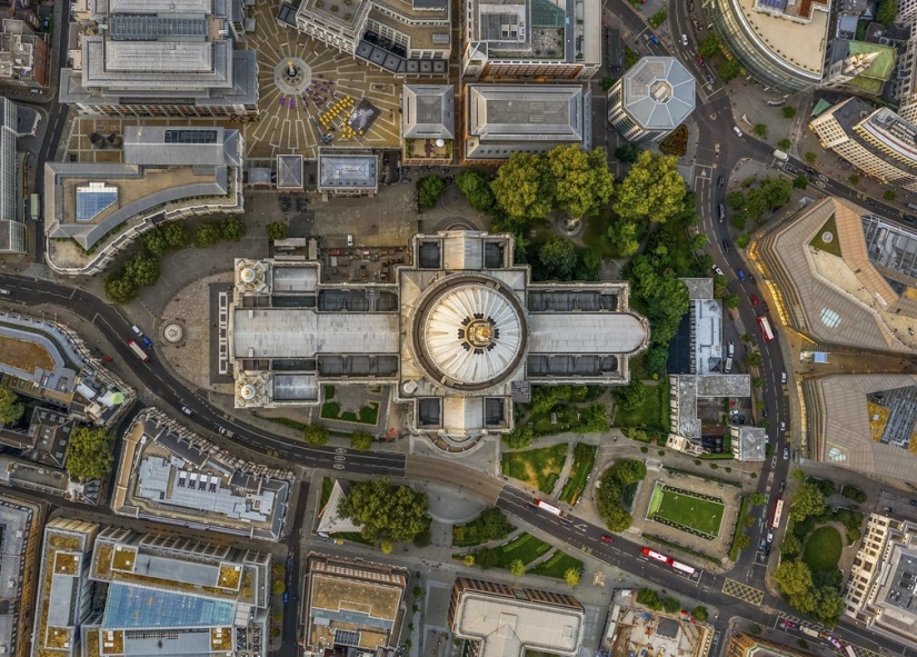 London from a helicopter