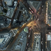 London from a helicopter
