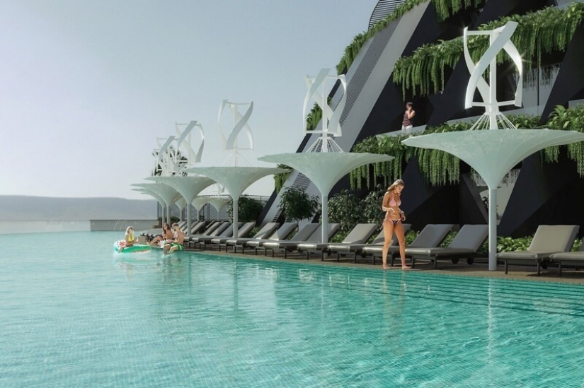 Los arquitectos turcos creado flotando y girando hotel eco-friendly