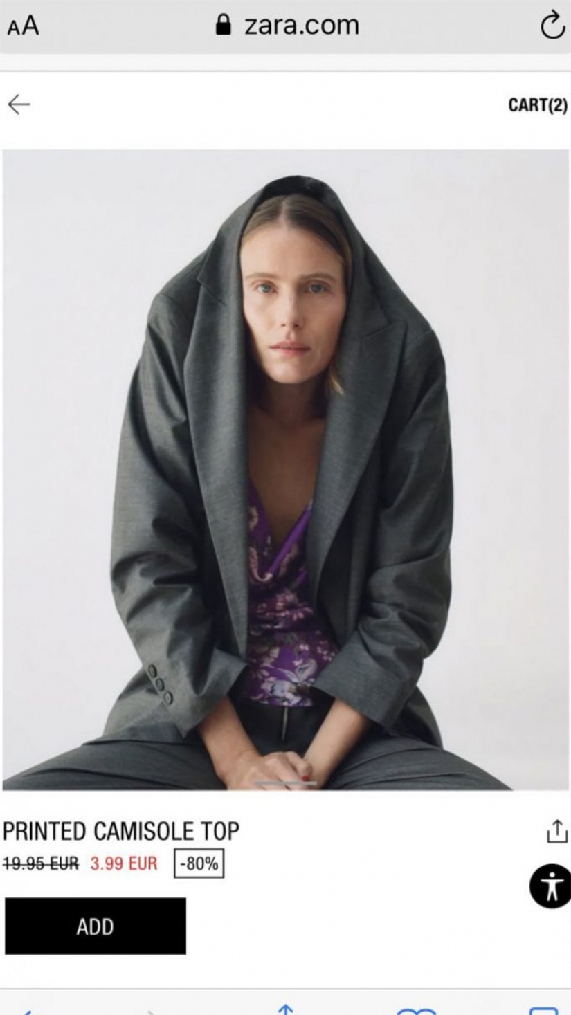 Los compradores de Zara dicen que es imposible comprar online debido a las extrañas poses de las modelos