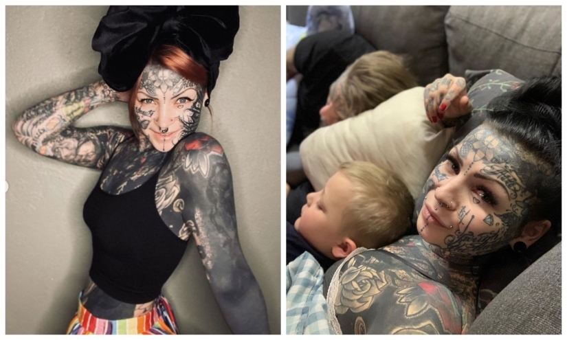 Madre de tres hijos de Finlandia impresiona con tatuajes y fotos calientes en las redes sociales