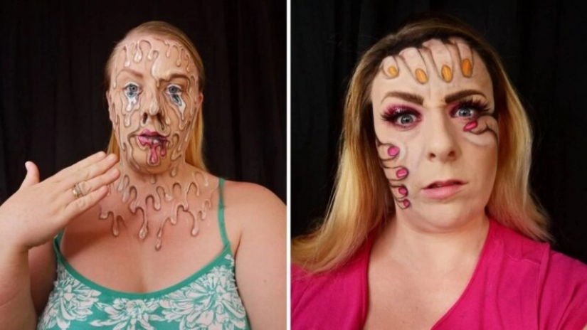 Make-up artist Hannah Grace and her incredible make-up illusions