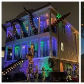 Memno, a gran escala, pesadilla: 30 ejemplos de decoración ingeniosa de los fanáticos de Halloween