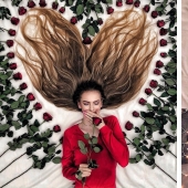 Modern Rapunzel from Holland creates "pictures" with the help of her hair