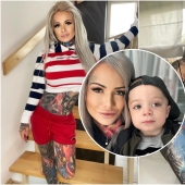 Mom-comic: German woman filled her whole body with tattoos with her son's favorite superheroes