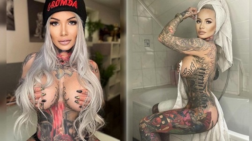 Mom-comic: German woman filled her whole body with tattoos with her son's favorite superheroes