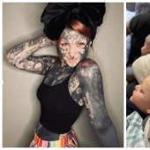 Mother of three from Finland impresses with tattoos and hot photos on social networks