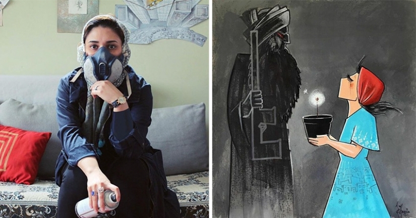 Mujeres y guerra: conmovedoras obras de la primera artista de graffiti afgana Shamsia Hassani