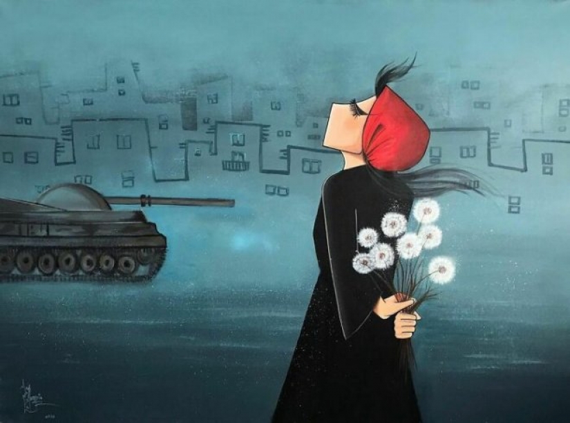 Mujeres y guerra: conmovedoras obras de la primera artista de graffiti afgana Shamsia Hassani