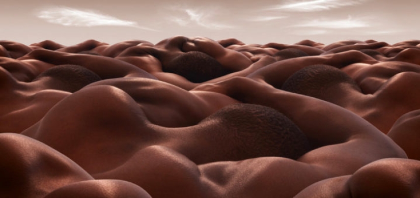 Naked Geology: Carl Warner's Surreal landscapes Created from naked Bodies
