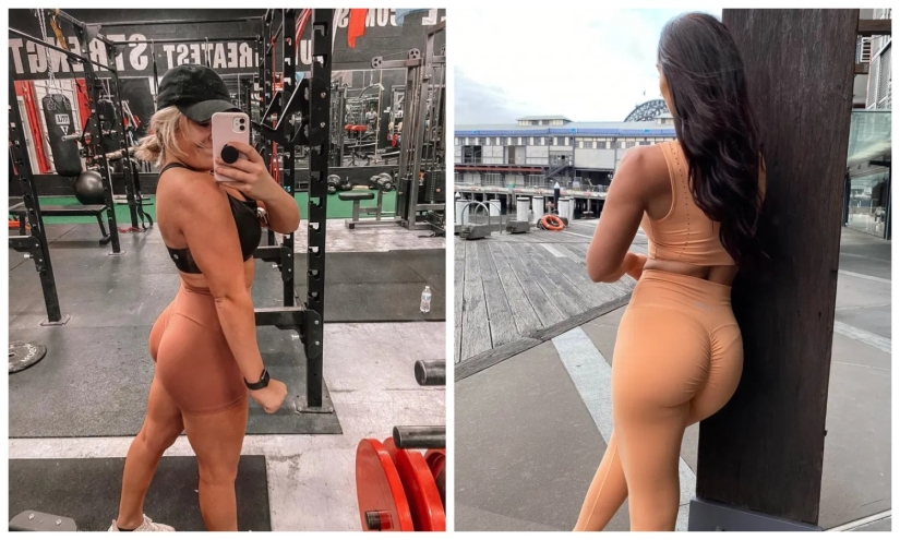 "Naked" trend: why do fashionistas choose nude leggings and tops for training