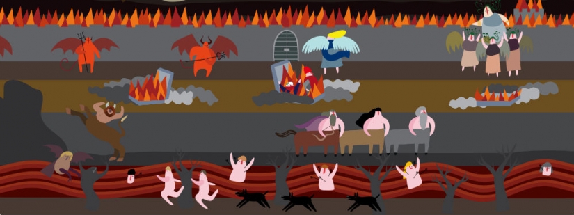 Nine circles of Hell in detail: Italian designers have created an interactive map of hell based on the work of Dante