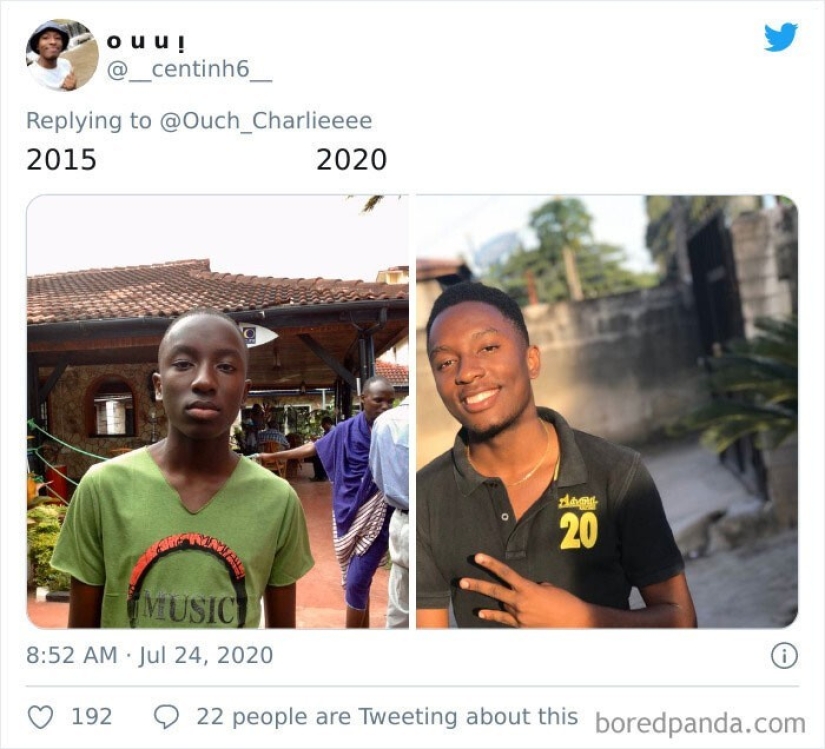 On Twitter, we decided to see how a person changes in five years