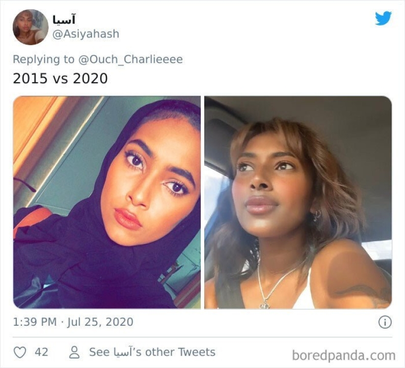 On Twitter, we decided to see how a person changes in five years