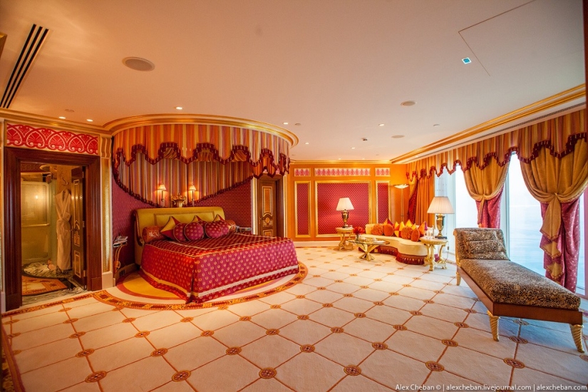 Oro para jeques y oligarcas: la habitación más cara del hotel de siete estrellas Burj Al Arab