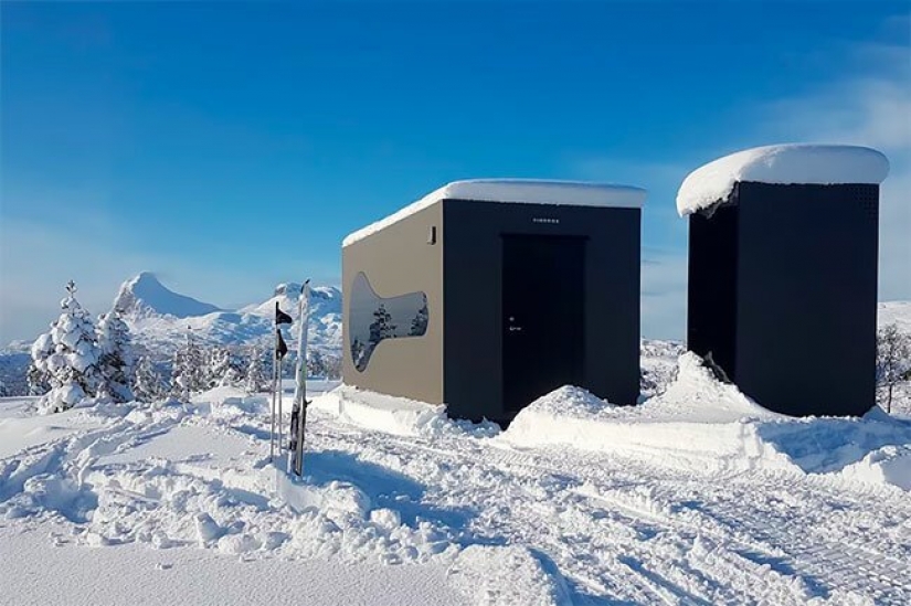 Pájaro cuadros con vistas de los fiordos y montañas de Noruega