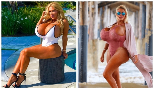Plastic-fiction: a 52-year-old blonde from California has something to show