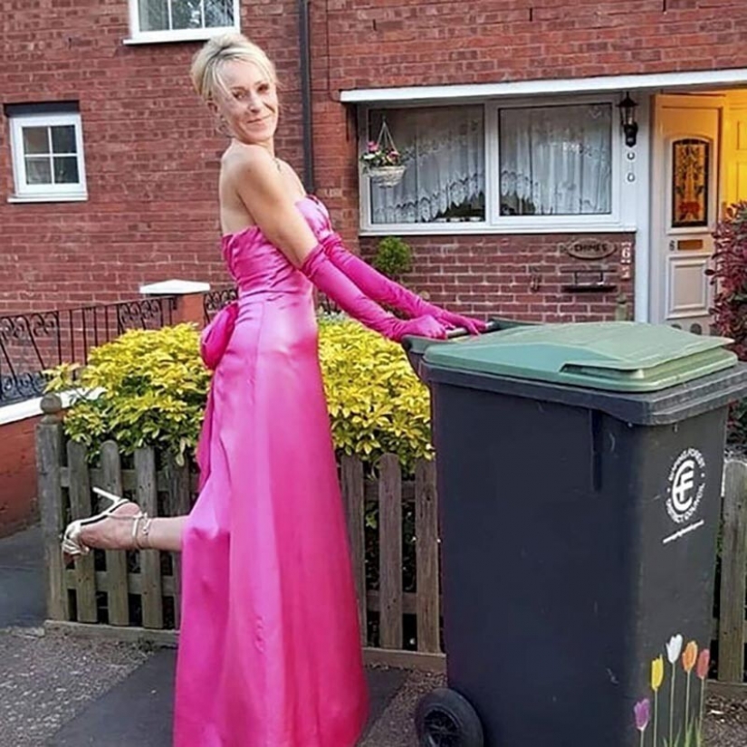 ¿Por qué esta mujer cada semana estaba sacando la basura en un vestido nuevo