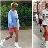 Princess Diana in bicycles in the photo of the 1990s