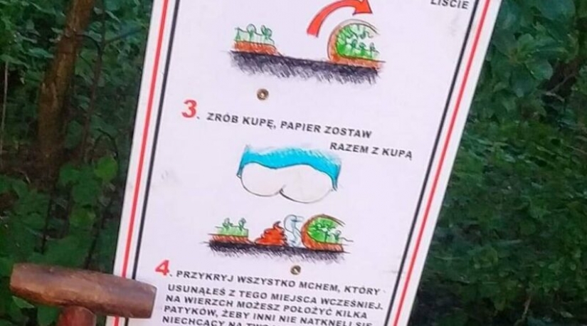 Qué es "papierzaki", o por qué colgaron instrucciones de "inodoro" en los bosques polacos