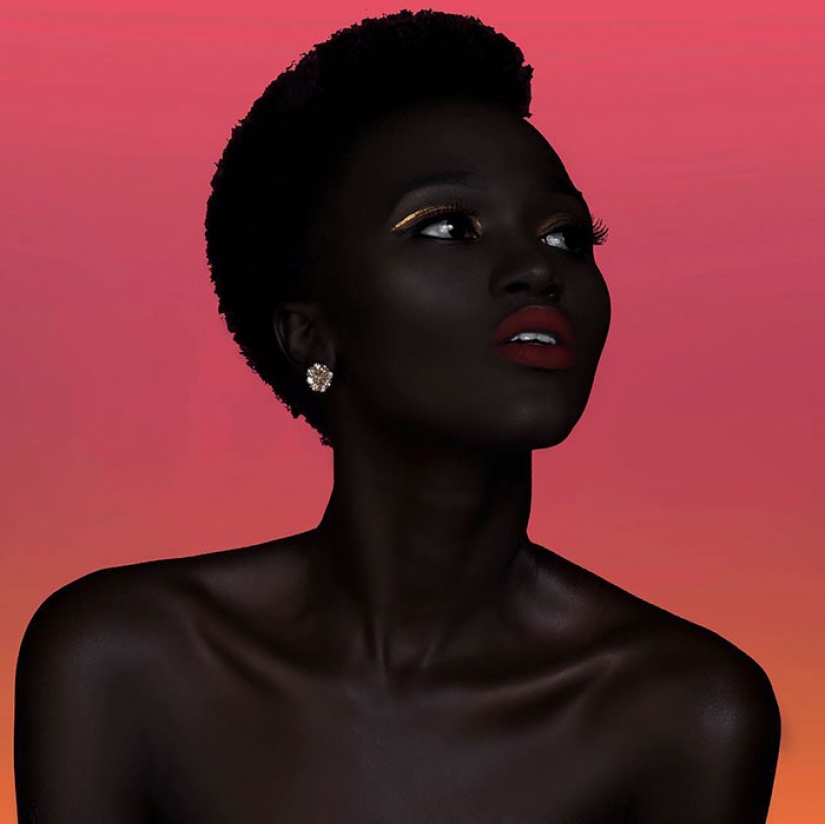 Queen of Darkness: Dark-skinned beauty model Nyakim Gatweh