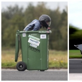 Race on broomsticks, or Ride with the wind in the trash can!