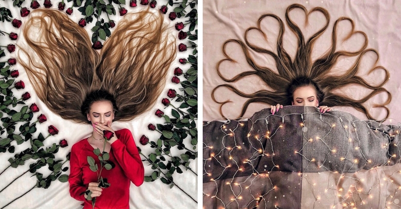 Rapunzel moderna de Holanda crea "imágenes" con la ayuda de su cabello