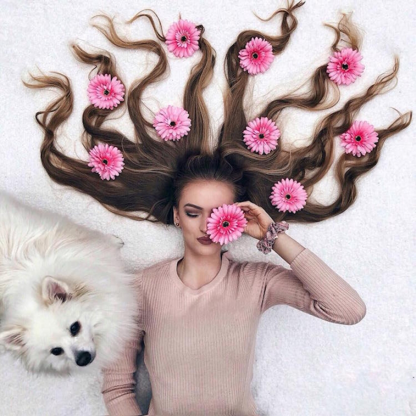 Rapunzel moderna de Holanda crea "imágenes" con la ayuda de su cabello