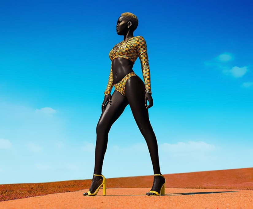 Reina de la Oscuridad: Modelo de belleza de piel oscura Nyakim Gatweh