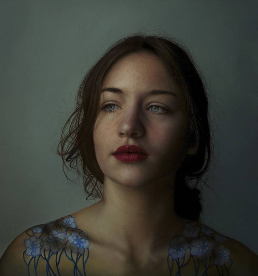 Retratos ultrarrealistas con una pizca de lo de otro mundo por el artista Marco Grassi