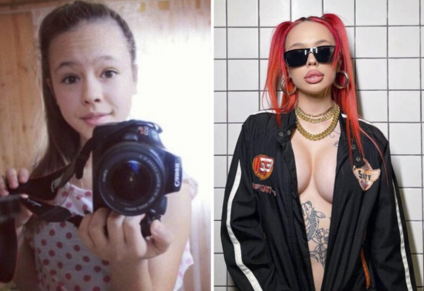 Scandalous blogger Instasamka showed her photos before plastic surgery