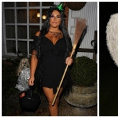 Scary beauty: glamorous participants of the British reality show dressed up for Halloween