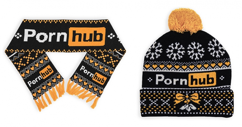 Sitio porno PornHub presentó una colección de Navidad de ropa