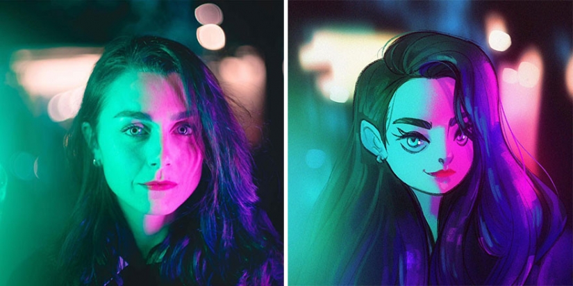 "¡Soy un artista, lo veo de esa manera!": 16 ilustradores talentosos redibujan retratos de niñas