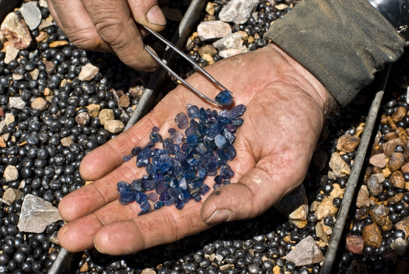 Sri Lankan authorities showed a record-breaking sapphire