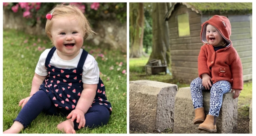 Sunny ray: A 2-year-old girl with Down syndrome has become the face of a fashion brand