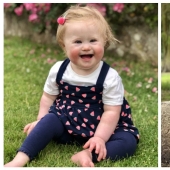 Sunny ray: A 2-year-old girl with Down syndrome has become the face of a fashion brand