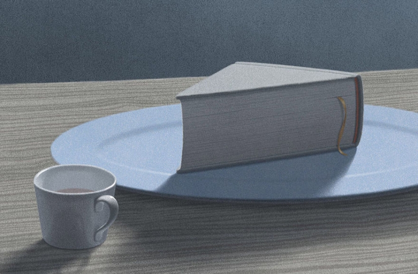 Surreal illustrations for book lovers