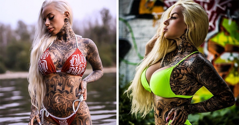 Tattooed from head to toe, the Canadian boasted of an "update" on social networks