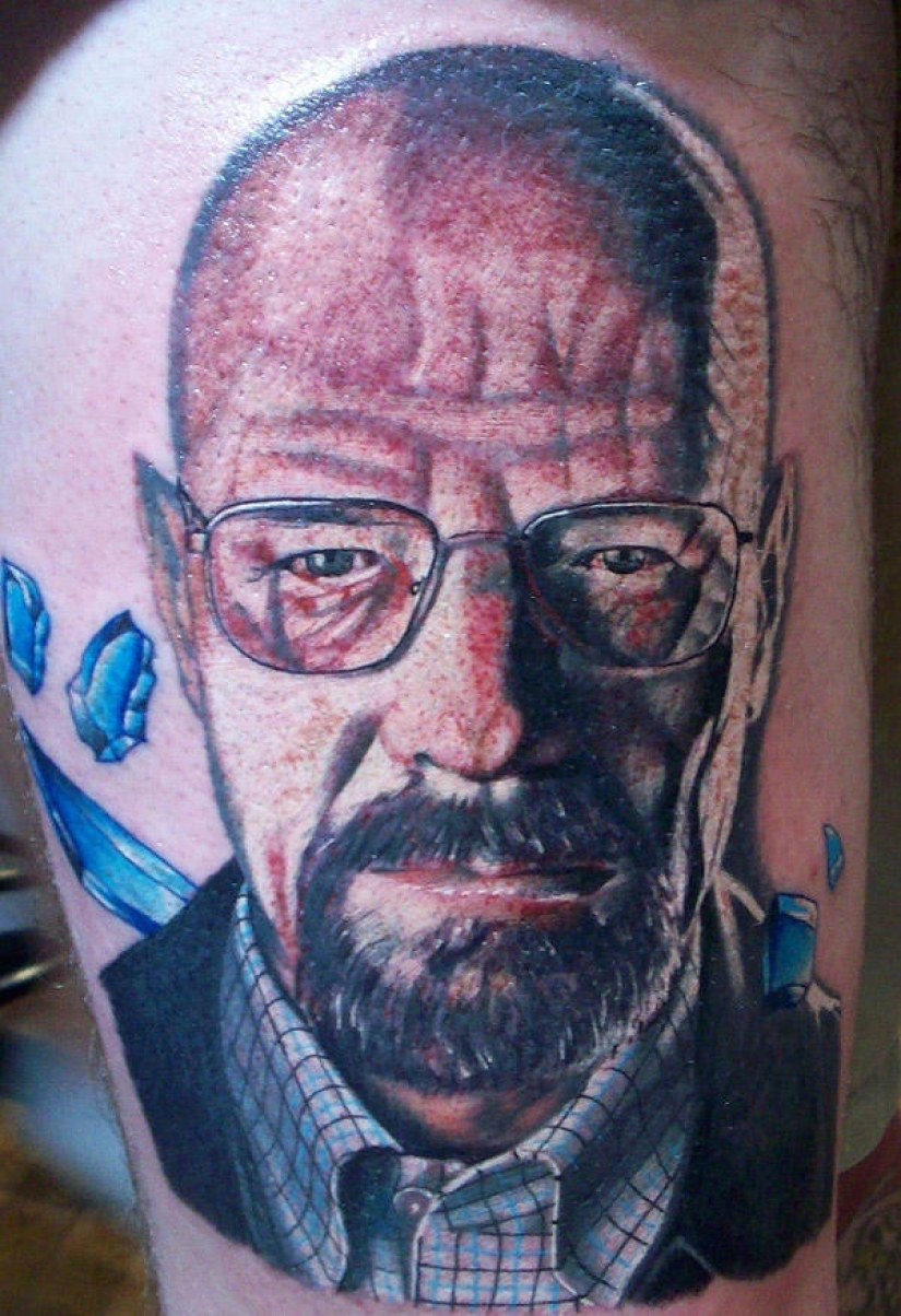 Tatuajes blancos de Walter increíblemente realistas