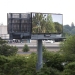 The artist bought a huge billboard to show the beauty of nature