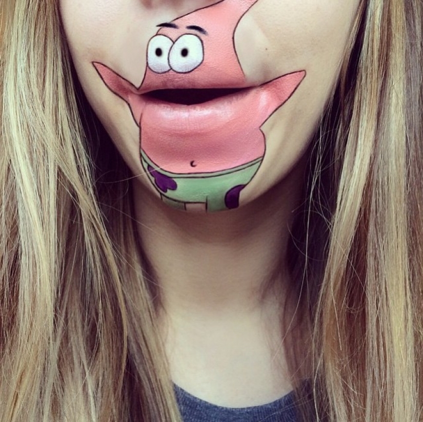 The best lip body painting