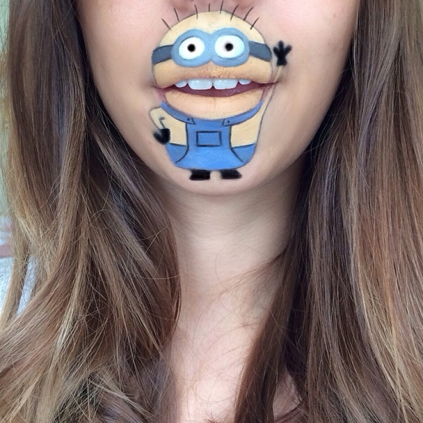 The best lip body painting
