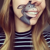 The best lip body painting